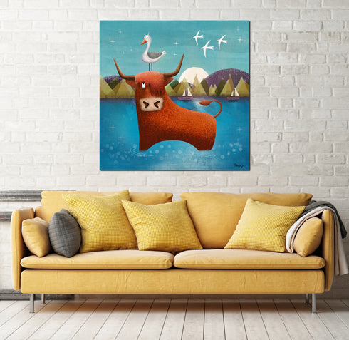 Highland Goosey Goosey - Highland Art Canvas